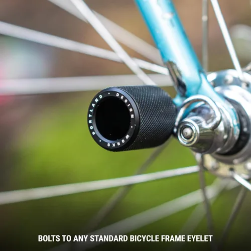 Vista 3 de Portland Design Works Soporte de luz delantera con ojales, luces de bicicleta ajustables delanteras y traseras, soporte de ojal para faros