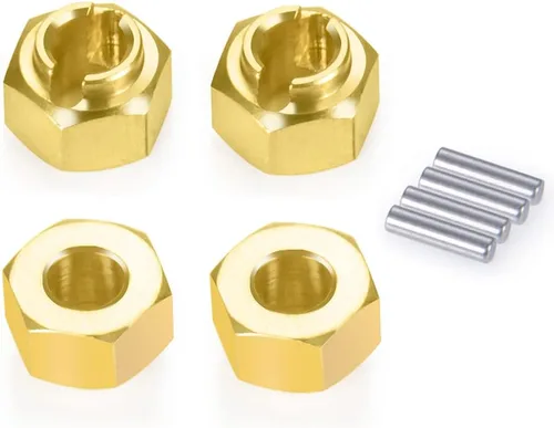 Vista 8 de RCLIONS Latón RC Wheel Hex Hub 0.157 in Drive Adapter para TRX4-M 1/18th RC Crawler Car Upgrades
