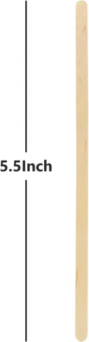Vista 6 de KTOJOY Agitadores de café de madera de 5.5 pulgadas, 1000 palitos desechables para café y cócteles, mezclador de bebidas de madera con extremos
