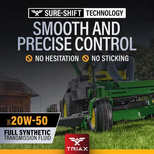 Vista 4 de TRIAX Trans Zero 20W-50 Aceite de transmisión hidrostático totalmente sintético para cortacésped de giro cero (1 galón)