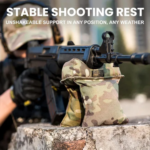 Vista 2 de OneTigris Pre-Filled Shooting Rest Bag - Tactical Front & Rear Shooting Sand Bags, Portable Gun Range Bags Bench & Window Rest Support for Shooting
