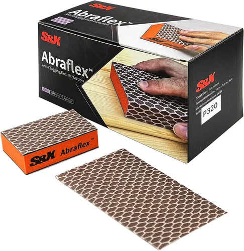 Vista 12 de S&X Juego de 6 esponjas de lija intercambiables con gancho y bucle, 6 granos surtidos, húmedo y seco, antiobstrucción, duradero (6)