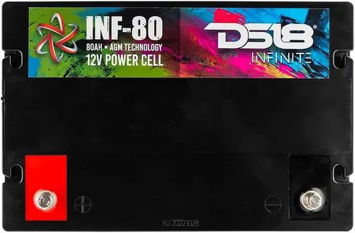 Vista 6 de DS18 INF-80AH 2300 Watts Batería AGM de celdas de potencia de 12 voltios con terminal de perno M6, libre de mantenimiento - Alto rendimiento
