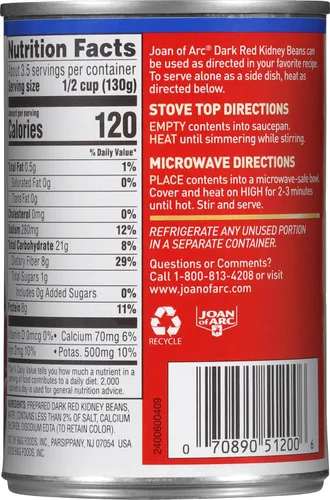 Vista 2 de Joan of Arc Frijoles rojos oscuros, 15.5 onzas (paquete de 12)