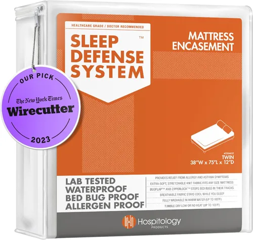 Vista 13 de El sistema de defensa para dormir original. Resistente al agua / chinches de cama / a prueba de polvo y ácaros. Recubrimiento de colchón con cierre