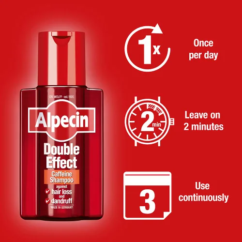 Vista 6 de ¡Nuevo! Champú Alpecin de doble efecto con cafeína que combate la caspa y la pérdida de cabello, 6.8 fl oz por ALPECIN