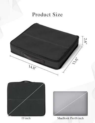 Vista 6 de Bukere Sunglasses Organizer Case, 18 Adjustable Slots for Multiple Pairs Eyeglasses, Travel Glasses Holder Storage Box