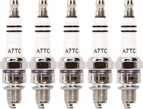 5 piezas de bujía A7TC compatibles con GY6 50cc-70cc 90cc 110cc 125cc 150cc ATV Scooter Pit Dirt Mini Bike Moped Go Kart Quad Chino C7HA CR5HSA