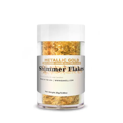 Vista 17 de BAKELL Copos de purpurina comestible Flakes de brillo comestible negro vegano Certificado KOSHER Certificado Halal 100% comestible
