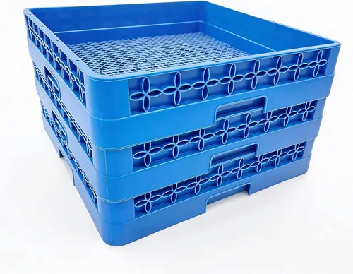 Vista 3 de Estante de cubiertos para lavavajillas comercial Combinación de tamaño completo Polipropileno (azul)