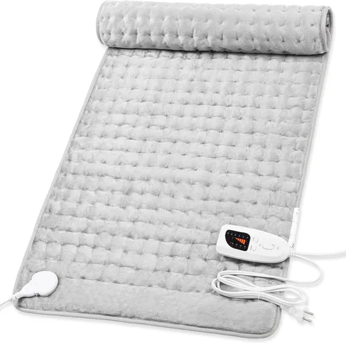Vista 24 de Deepsoon Almohadilla térmica, almohadillas térmicas eléctricas para espalda, cuello, abdomen, almohadilla térmica húmeda para hombros, rodilla