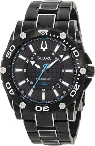 Bulova 98B153 Precisionist Champlain Steel Black ion Reloj para hombre
