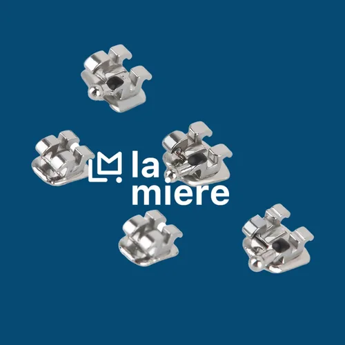 Vista 4 de 20 piezas modelo de dientes con brackets, soportes Typodont, ranuras 0.018 3-4-5 con ganchos 20 piezas/paquete, (MBT, Mini) 1PK