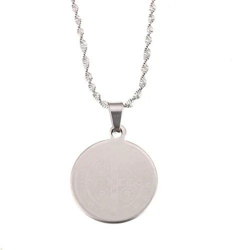 Colgante de la Medalla de San Benito Collar de la Iglesia Católica Joyería Católica