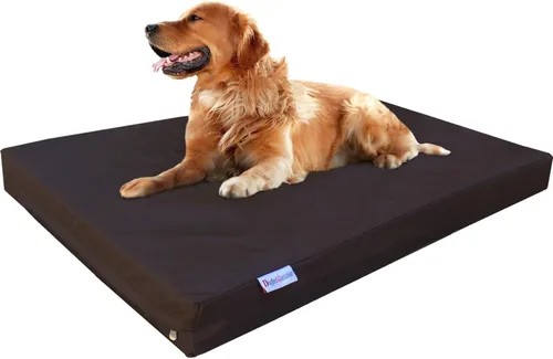 Vista 50 de Dogbed4less Cama ortopédica para perros con espuma viscoelástica para mascotas medianas y grandes, forro impermeable con cubierta externa de nailon