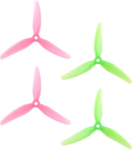 Vista 8 de 16 piezas de gran resolución de acelerador bajo HQProp Ethix S3 Watermelon FPV Racing Props Poly Carbonate 5.1 pulgadas RC Drone Quad Tri-Blade