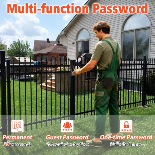 Vista 4 de Eseesmart Cerradura de casillero de huellas dactilares con código, candado de combinación inteligente de huellas dactilares biométricas sin llave