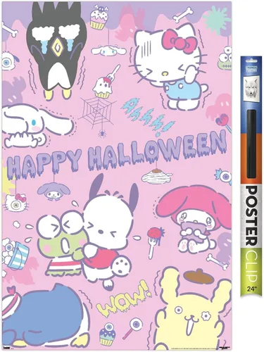 Vista 19 de Trends International Hello Kitty and Friends: 20 Kawaii Horror - Póster de collage de pared, 22.4 pulgadas de largo x 14.7 pulgadas, versión