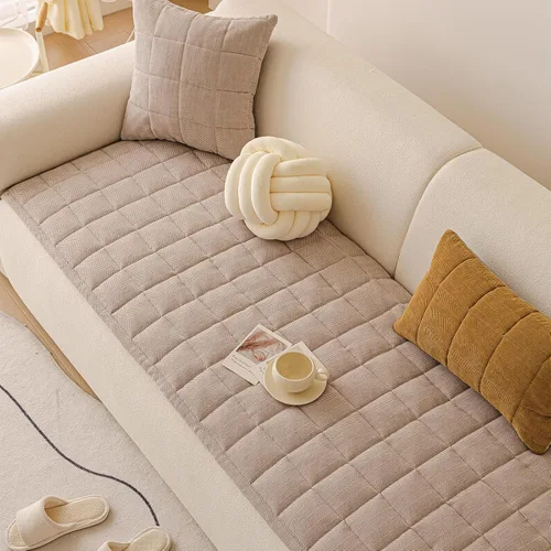 Vista 9 de Fundas de sofá para perros, fundas antideslizantes y lavables para sofá de 3 cojines, protector de muebles suave y cómodo, apto para mascotas