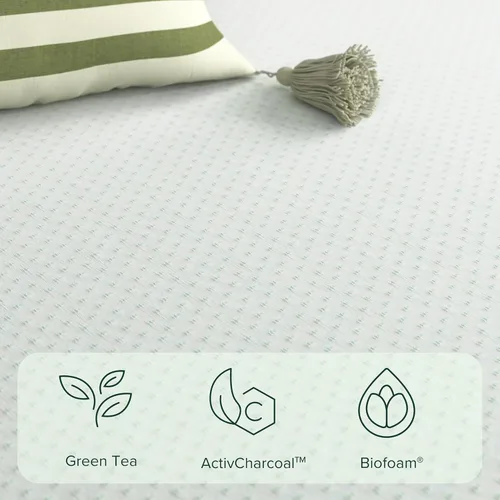 Vista 5 de Zinus Colchón de espuma viscoelástica Green Tea, certificado por CertiPUR EE.UU. Cama en una caja Libera la presión