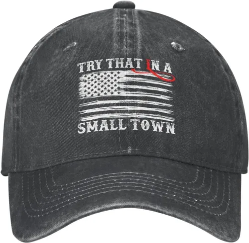 Vista 12 de Hat Try That in Small Towns Trucker Hat Men Funny Mesh Cap for Summer