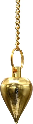Vista 20 de Péndulos de metal curativos de Amazing Gemstone para adivinaci��n, cúpula dorada de acero de cobre de alta energía, péndulo de bronce, péndulos