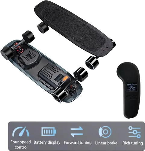 Vista 5 de Control remoto inalámbrico ABS para monopatín eléctrico ajustable, reemplazo remoto universal para monopatín con pantalla LED inalámbrica, control