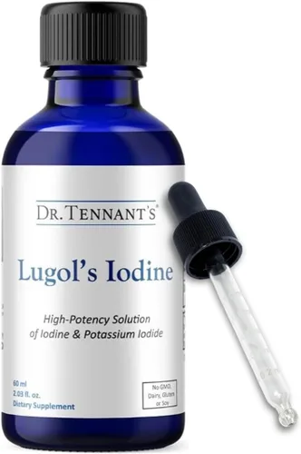 Suplemento de yodo líquido de Lugol al 2% | Fórmula de yoduro de potasio | Apoyo al equilibrio hormonal y tiroideo | 2 onzas líquidas con