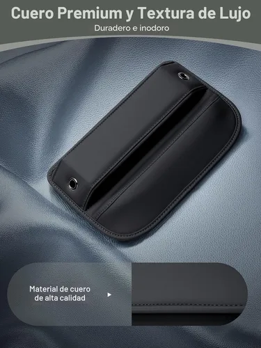 Vista 6 de Owntow Relleno Universal de Espacios para Automóvil, Organizador de Relleno de Espacios de Asiento de Cuero Premium, Elementos Esenciales para 1