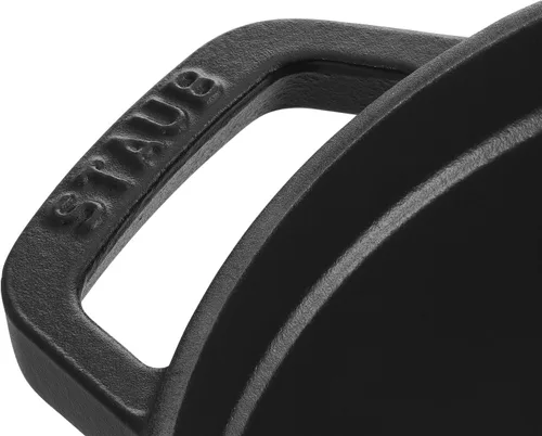 Vista 6 de STAUB - Olla cocotte redonda de hierro fundido de 5.5 litros, fabricada en Francia, sirve para 5-6 personas, color negro mate