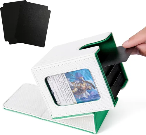 Vista 27 de Venssu MTG Caja de Mazo con Pantalla de Commander, Estuche de Mazo de Cartas Angel que Cabe 100 Cartas con Doble Funda, Caja de Almacenamiento