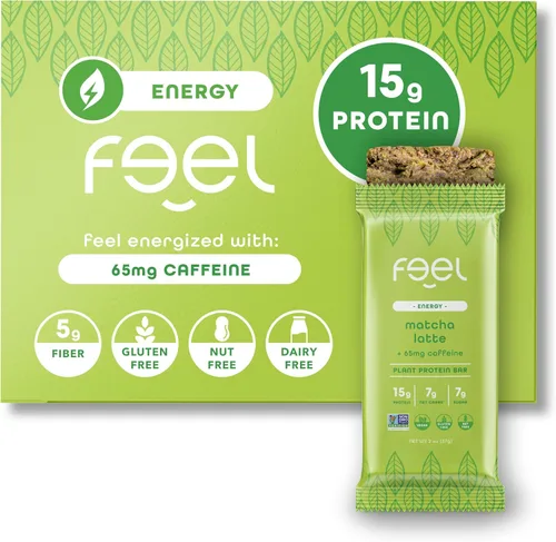 Vista 11 de The Feel Bar Barras funcionales de proteína vegetal Barras de proteína de 2 onzas (paquete de 10) Apto para intestinos, apto para dieta