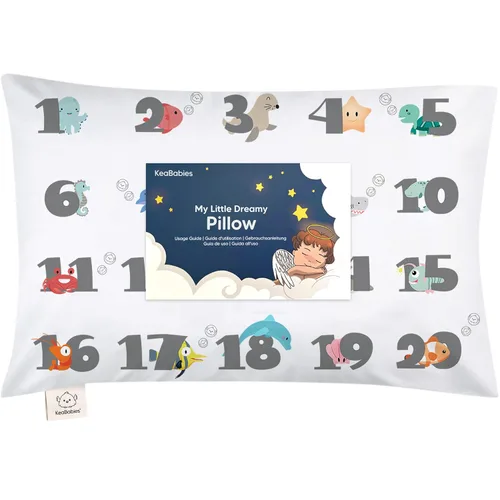 Vista 32 de Almohada para niños pequeños con funda - 13 x 18 pulgadas My Little Dreamy Almohada de viaje para niños pequeños para dormir, funda de almohada
