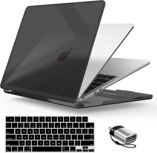 Vista 13 de IBENZER Funda para MacBook Air de 15 pulgadas 2026 2025 2024 2023 M5 M4 M3 M2 Modelo A3448 A3241 A3114 A2941, carcasa rígida y cubierta de teclado