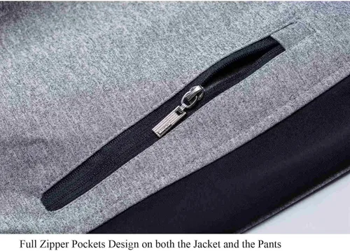 Vista 5 de TBMPOY - Ropa deportiva casual atlética traje para correr con cremallera completa para hombre