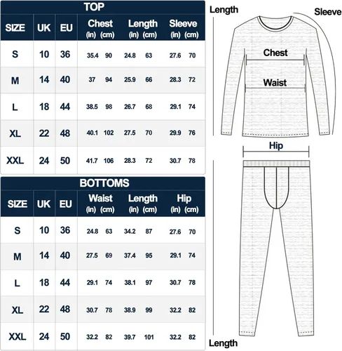 Vista 6 de UNIQUEBELLA - Ropa interior térmica para hombre con calzoncillos largos y forro polar de secado rápido y capa de base térmica