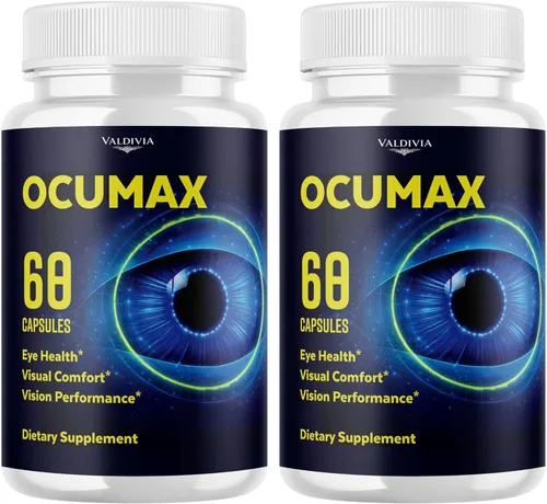 (2 Pack) OcuMax Capsules - Official OcuMax Advanced Eye Health Support Maximum Strength, All Natural Supplement Vitamins for Overall Health &
