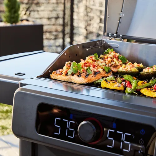 Vista 4 de Current Model G Dual Zone Grill, Smart Electric Outdoor Grill with 200°F to 700°F Range for Searing & Roasting, Digital Precision, Independent Heat