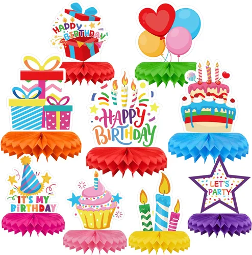 Vista 13 de 9 piezas de decoración de 40 cumpleaños para hombres y mujeres, decoraciones de mesa de feliz cumpleaños 40, decoraciones de mesa de cumpleaños