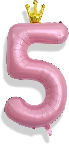 Vista 19 de 40 pulgadas de globos verde oscuro con número 5, globo grande de número de lámina autoinflable para cumpleaños número 5, juego de globos con números
