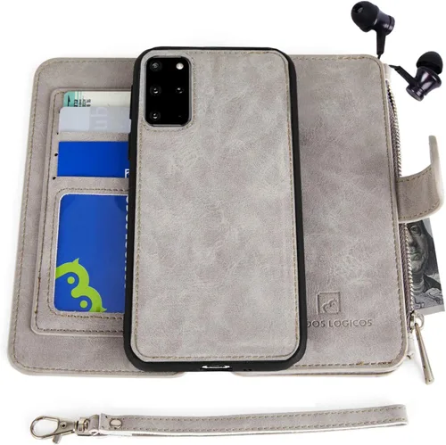 Vista 9 de MODOS LOGICOS Funda para Samsung Galaxy S20, [Cartera Desmontable] [2 en 1] [Almacenamiento de efectivo con cremallera]