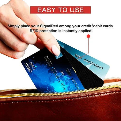 Vista 7 de SaiTech IT Paquete de 2 tarjetas de bloqueo RFID, una tarjeta protege todo el monedero, NFC sin contacto, protector de tarjeta de crédito bancario