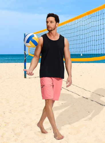 Vista 6 de Kayrth Traje de baño para hombre, de secado rápido, con 5 bolsillos, sin forro de malla