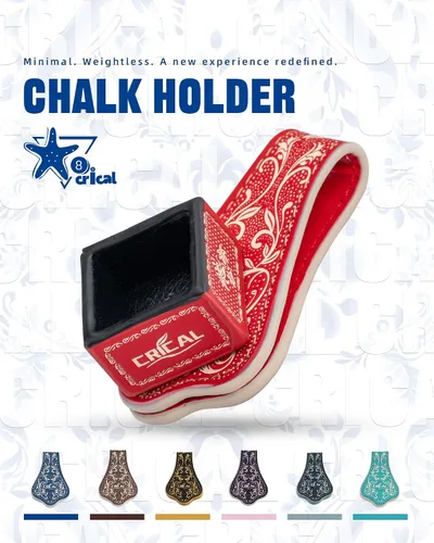 Vista 3 de CRICAL Magnetic Pool Chalk Holder, Leather Billiard Chalk Accessory Black Blue