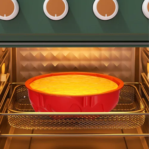 Vista 4 de Molde de silicona para tartas en forma de flor, molde redondo grande de 8 pulgadas, moldes de silicona florales antiadherentes para hornear