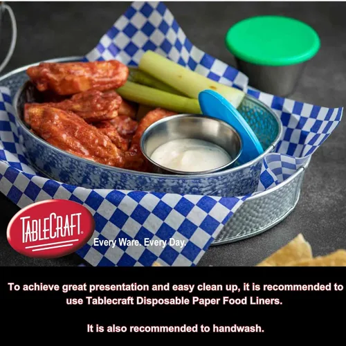 Vista 5 de TableCraft Productos GP96 Plato ovalado galvanizado, 9.5" x 6", plateado