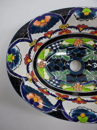Vista 2 de 16" X 12" TALAVERA SINK drop in or undermount mexican bathroom handmade ceramic