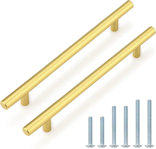 Vista 56 de Probrico Paquete de 5 tiradores de barra negra de centro a centro de 2-1/2 pulgadas, tiradores de cajón de 2 1/2 pulgadas, accesorios modernos