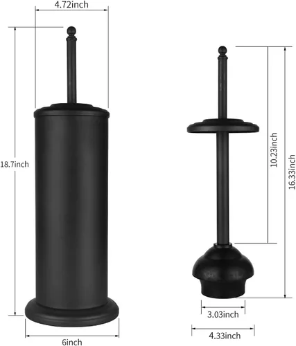 Vista 5 de DOWRY Émbolo de inodoro con soporte para baño, potente ventosa de fuerza eficiente, resistente, limpieza profunda..