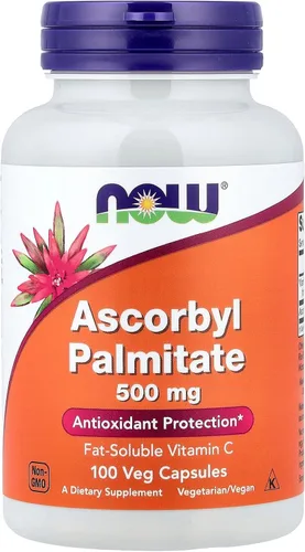 Now Foods, Palmitato de ascorbilo 500 mg, 100 cápsulas vegetales